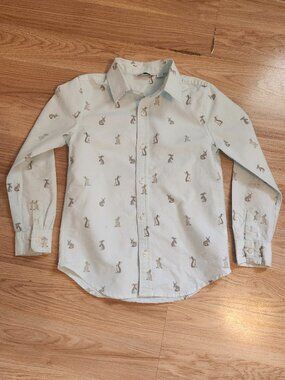 JANIE & JACK easter bunny button down shirt